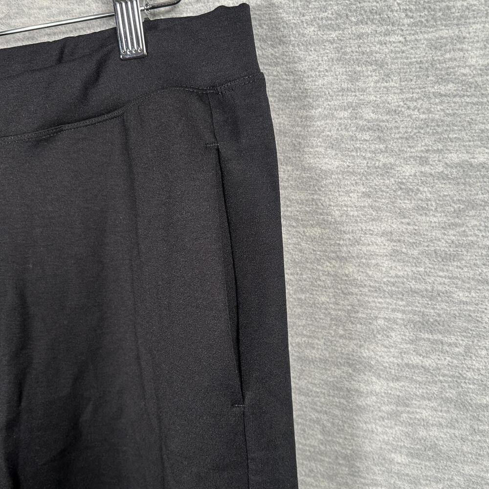 American Giant Ponte Pants Women L Black Knit Pull-On Straight Leg Stretch NEW - Picture 7 of 10